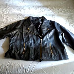 Black leather Jacket,  Size 3XL, Black